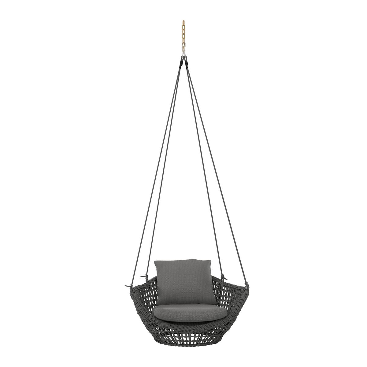 Viseči Stol Elodie, Temno Siva - temno siva, Moderno, kovina/umetna masa (83/73/48cm) - Bessagi Garden