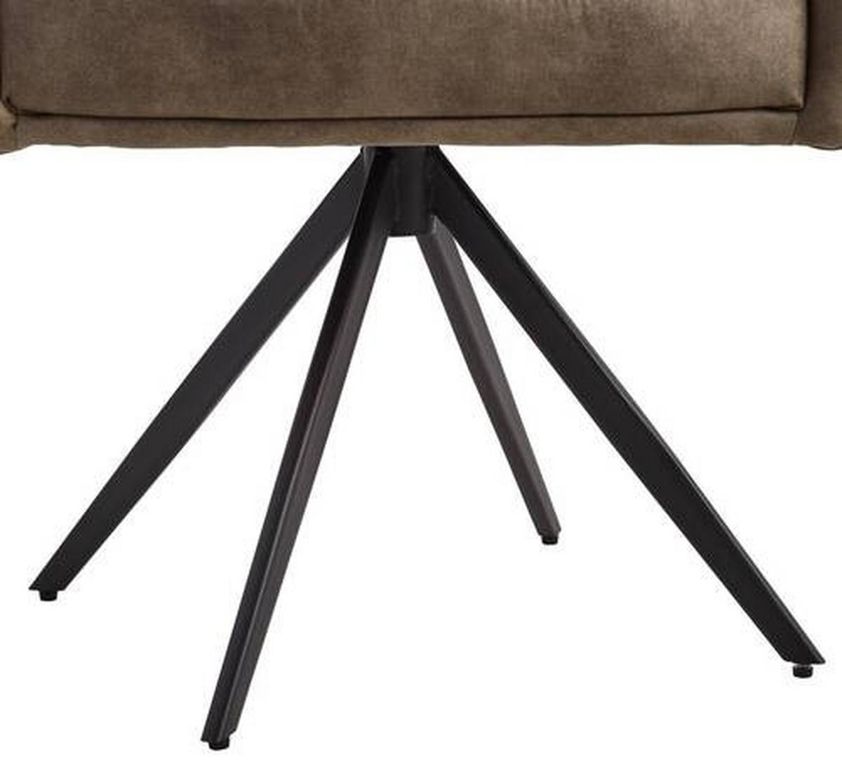 KRZESŁO Z PODŁOKIETNIKAMI ZWEI - czarny/brązowy, Modern, metal/drewno (62/83/62cm) - Livetastic