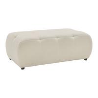 Hocker Sofi Creme - Creme/Schwarz, MODERN, Textil (128/48/70cm) - Premium Living