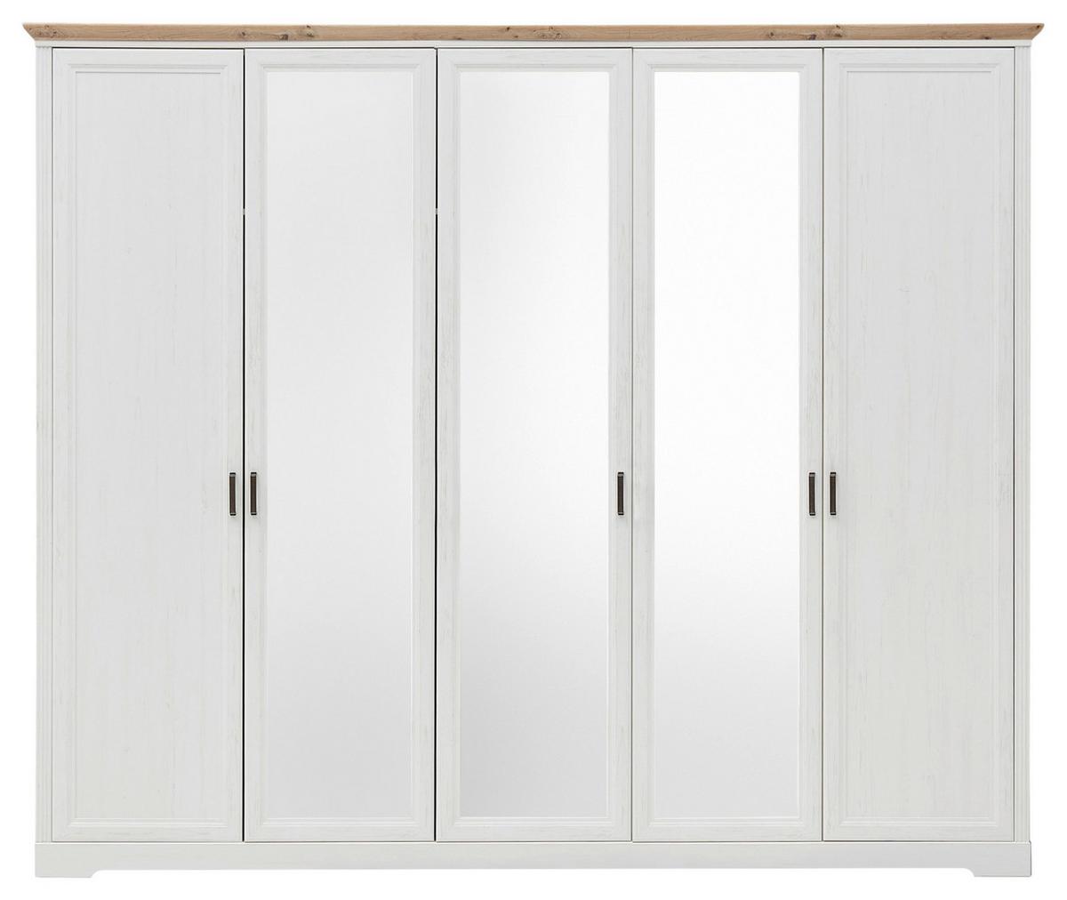 Ormar Sa Klasičnim Vratima Jasmin Ii - boja nikla/bela, Lajfstajl, metal/pločasti materijal (264/220/64cm) - Zandiara