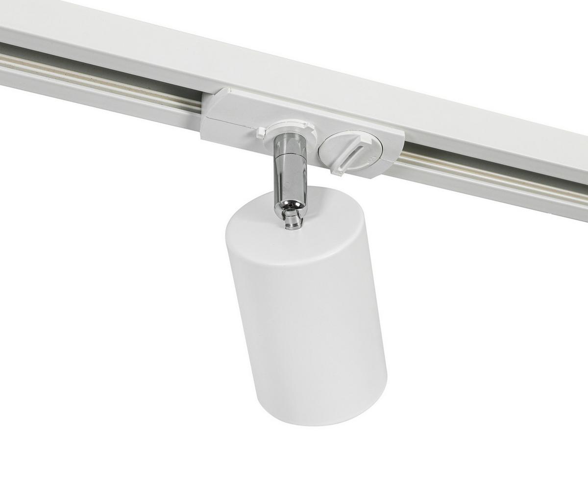 SYSTEM SZYNOWY BINE - biały/kolor chromowy, Trend, tworzywo sztuczne/metal (210/5,5/14cm) - Novel