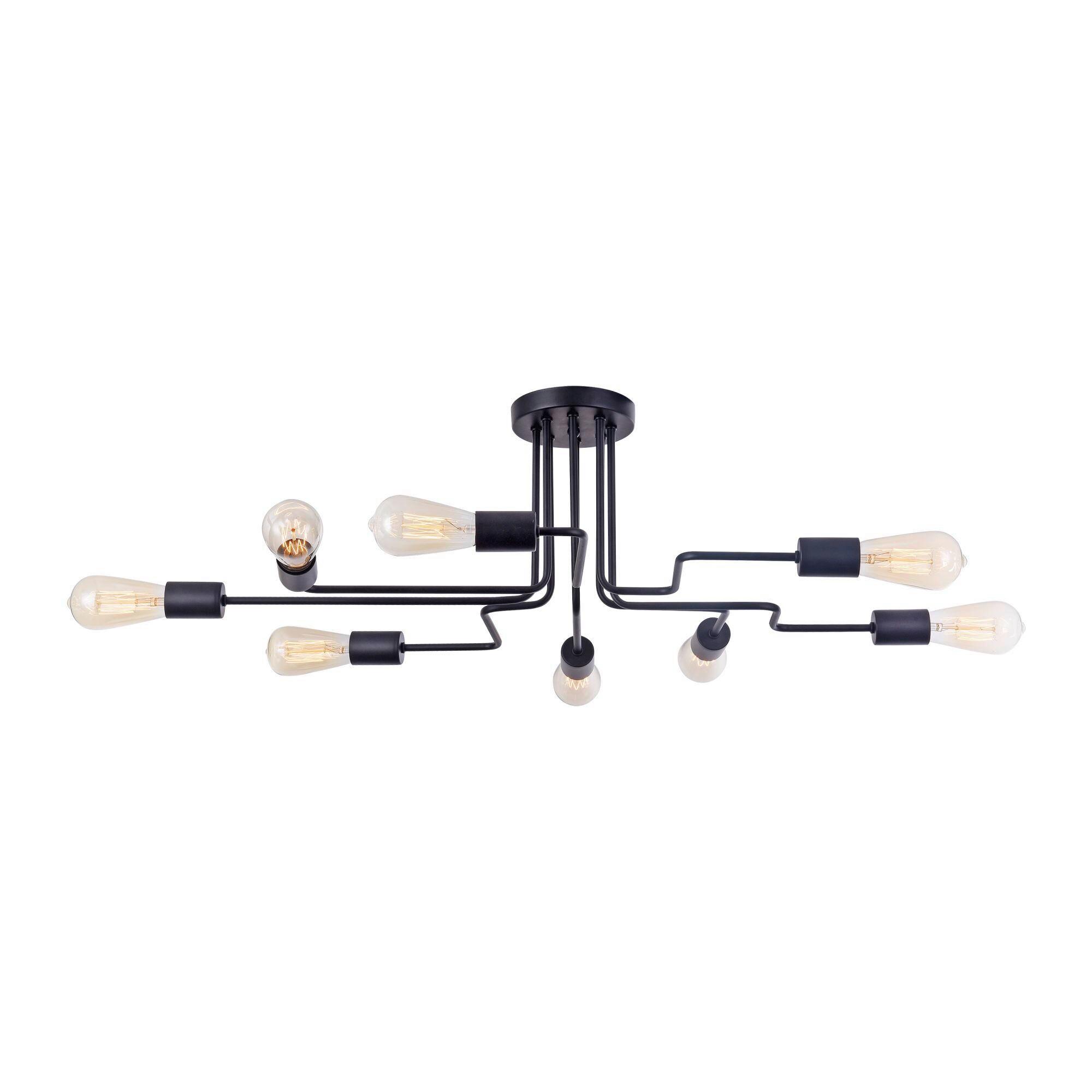 Deckenleuchte Gilbert Schwarz max. 60 Watt - Schwarz, Trend, Metall (87/59/22.7cm) - MAYTONI