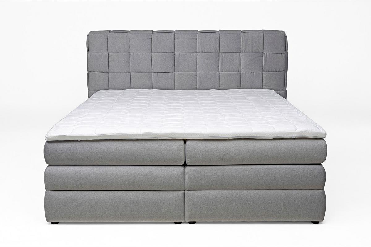 Boxspring Krevet Gusto - bež/crna, Trend, drvni materijal/drvo (160/200cm) - Premium Living