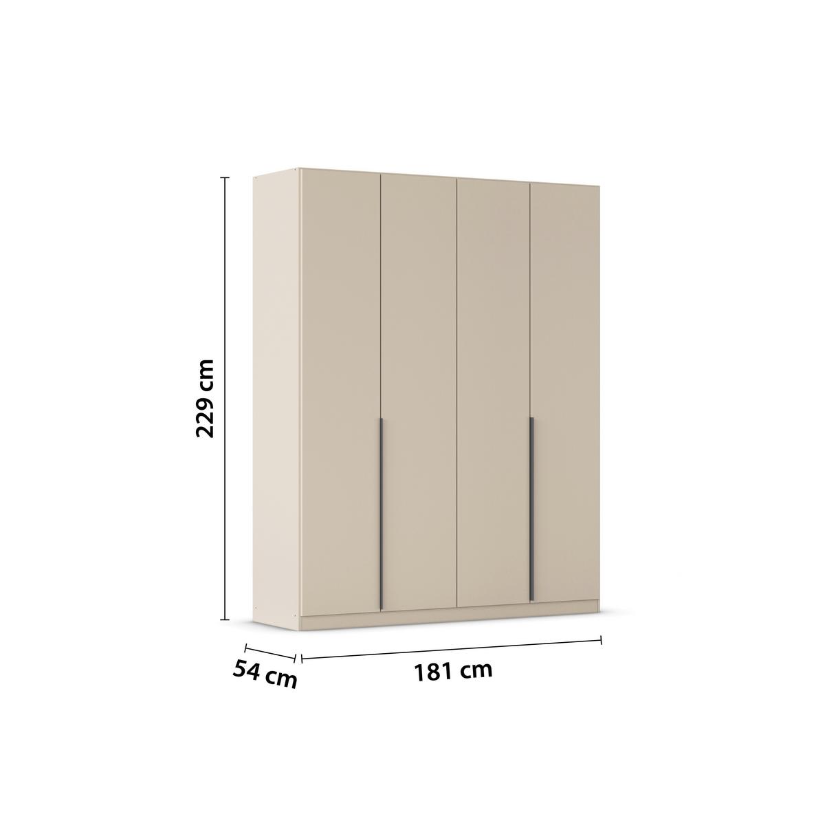 Ormar S Klasičnim Vratima Alabama - svijetlo siva/boje šampanjca, Trend, drvni materijal (181/229/54cm) - Modern Living