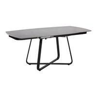Kihúzható Asztal Matera - fekete, Modern, fém/kerámia (120-180/90/76cm) - Bessagi Home
