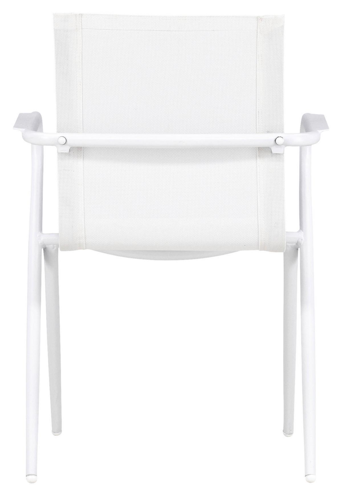 STAPELSESSEL Weiß Aluminium - Weiß, KONVENTIONELL, Metall (58/86/63cm) - Gardenson