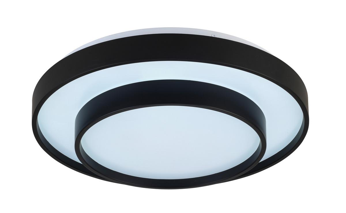 LAMPA SUFITOWA LED RIKU - czarny, Modern, tworzywo sztuczne/metal (48/8,5cm) - Bessagi Home