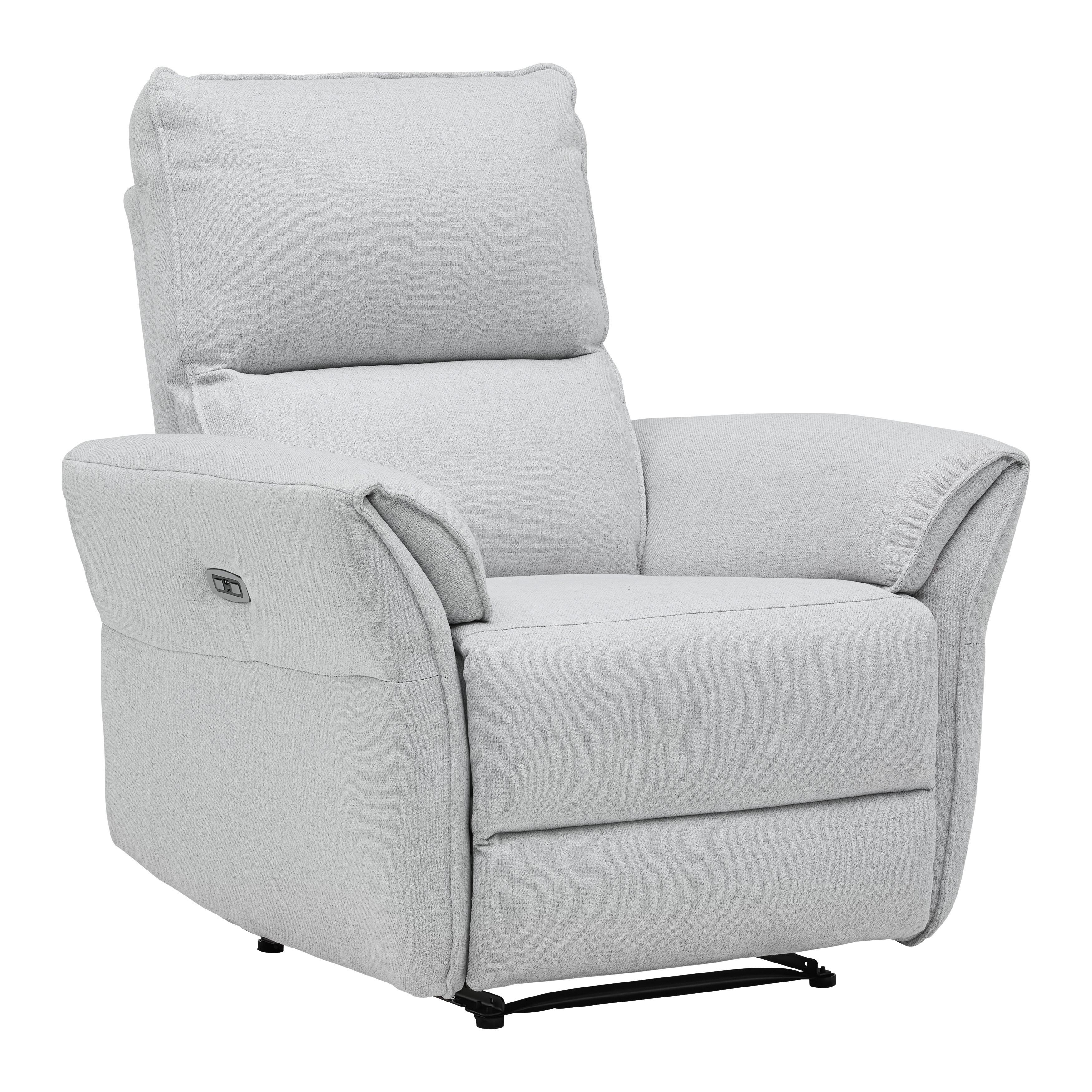 RELAXFÅTÖLJ JENSON - ljusgrå/svart, Modern, metall/trä (86/103/92cm) - Mömax