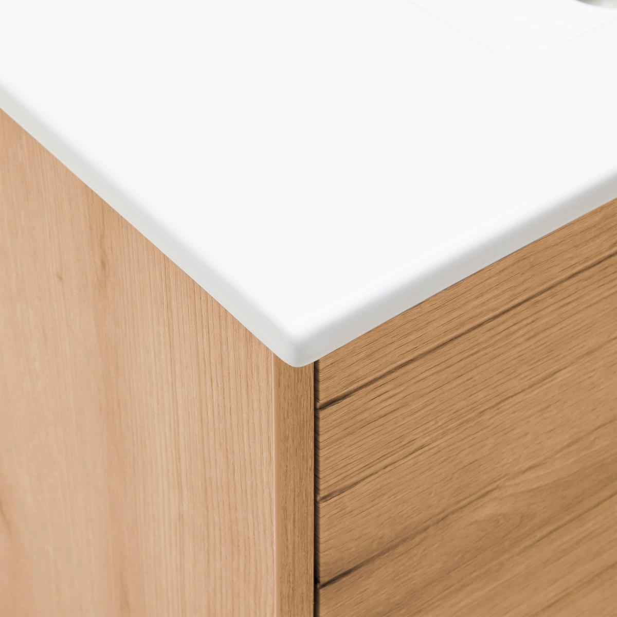 Waschtischkombi Aris Eichefarben - Eichefarben/Schwarz, MODERN, Keramik/Holzwerkstoff (80/60/45cm) - Mömax