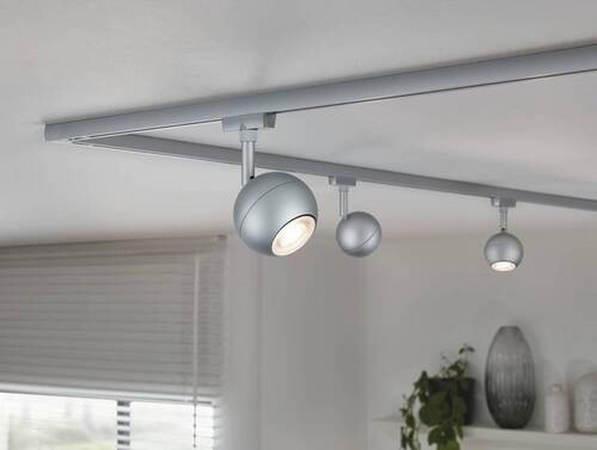 Schienensystem-Strahler Urail Tup Chromfarben max. 10 Watt - Chromfarben/Opal, Design, Metall (8,0/15,9cm) - Paulmann