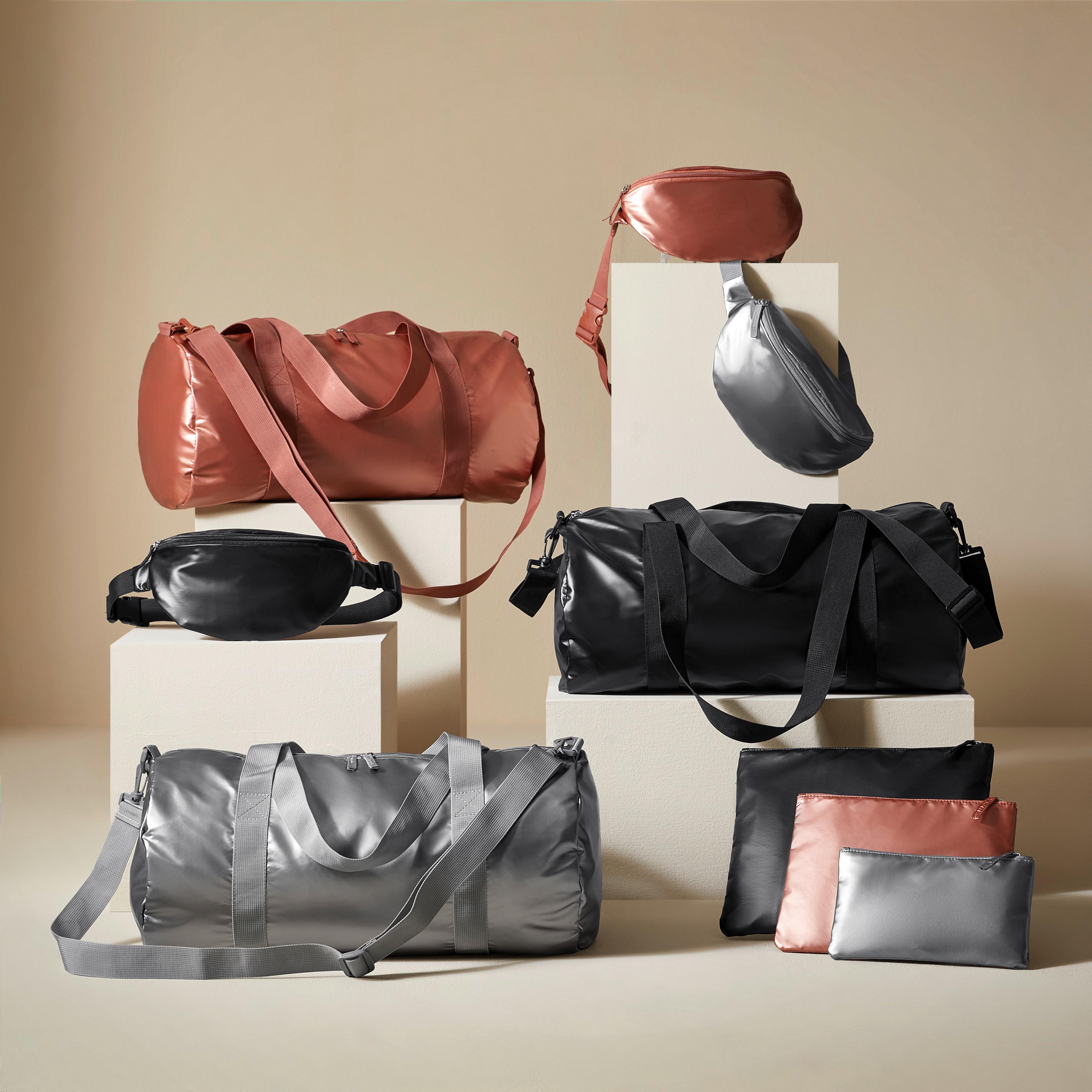 Kosmetiktaschenset Aleksandra 3-teilig - Silberfarben/Roségold, MODERN, Kunststoff - Mömax