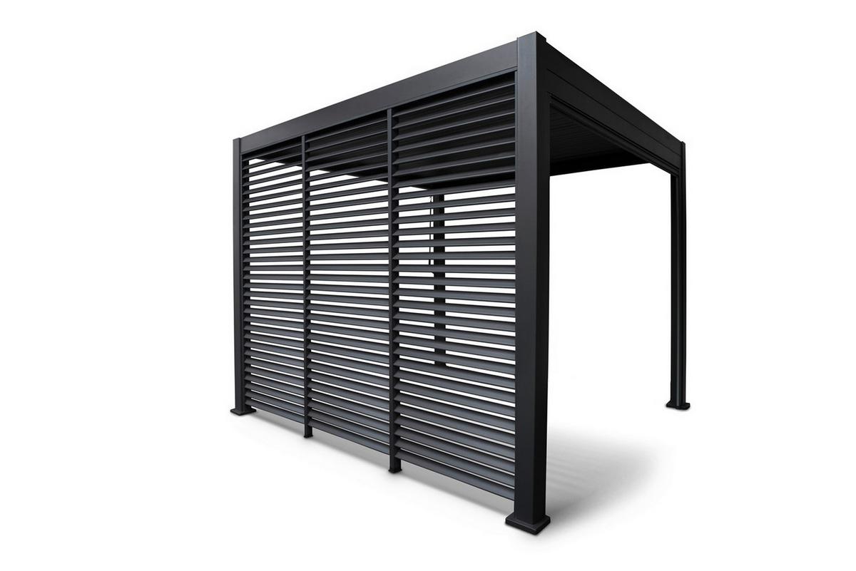 PERGOLA-SEITENTEIL PERGOLA DELUXE CLASSIC LAMELLE - Anthrazit, MODERN, Metall (93/240/10cm) - Gardenson