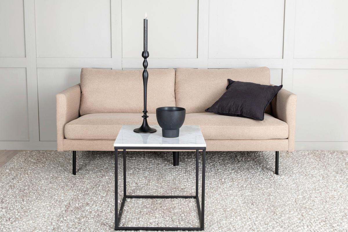 2-SITZER-SOFA ZOOM - Hellbraun/Beige, Design, Textil/Metall (180/78/80cm) - Livetastic