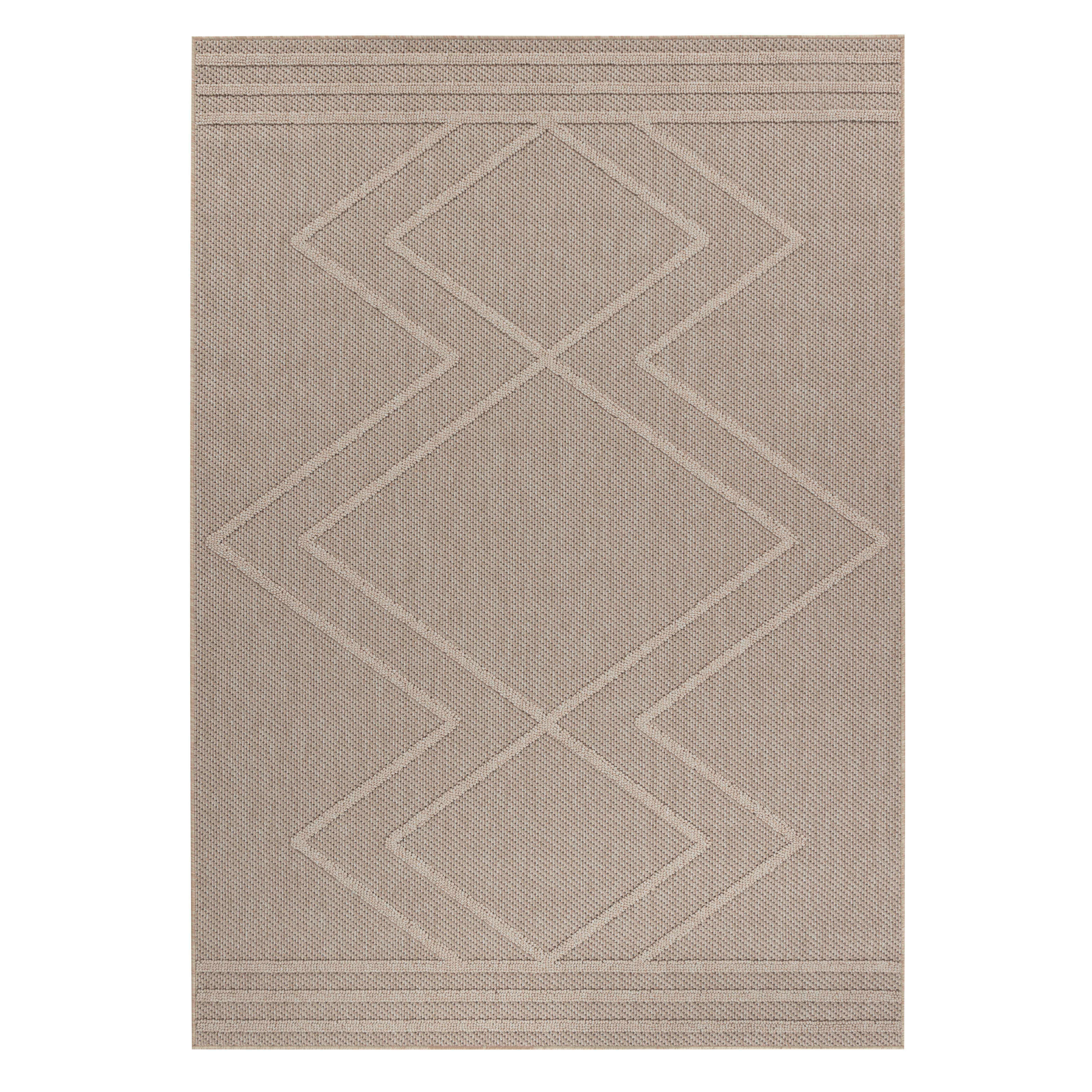 Outdoorteppich Patara Beige ca. 140x200cm - Beige, Design, Textil (140/200cm) - Novel