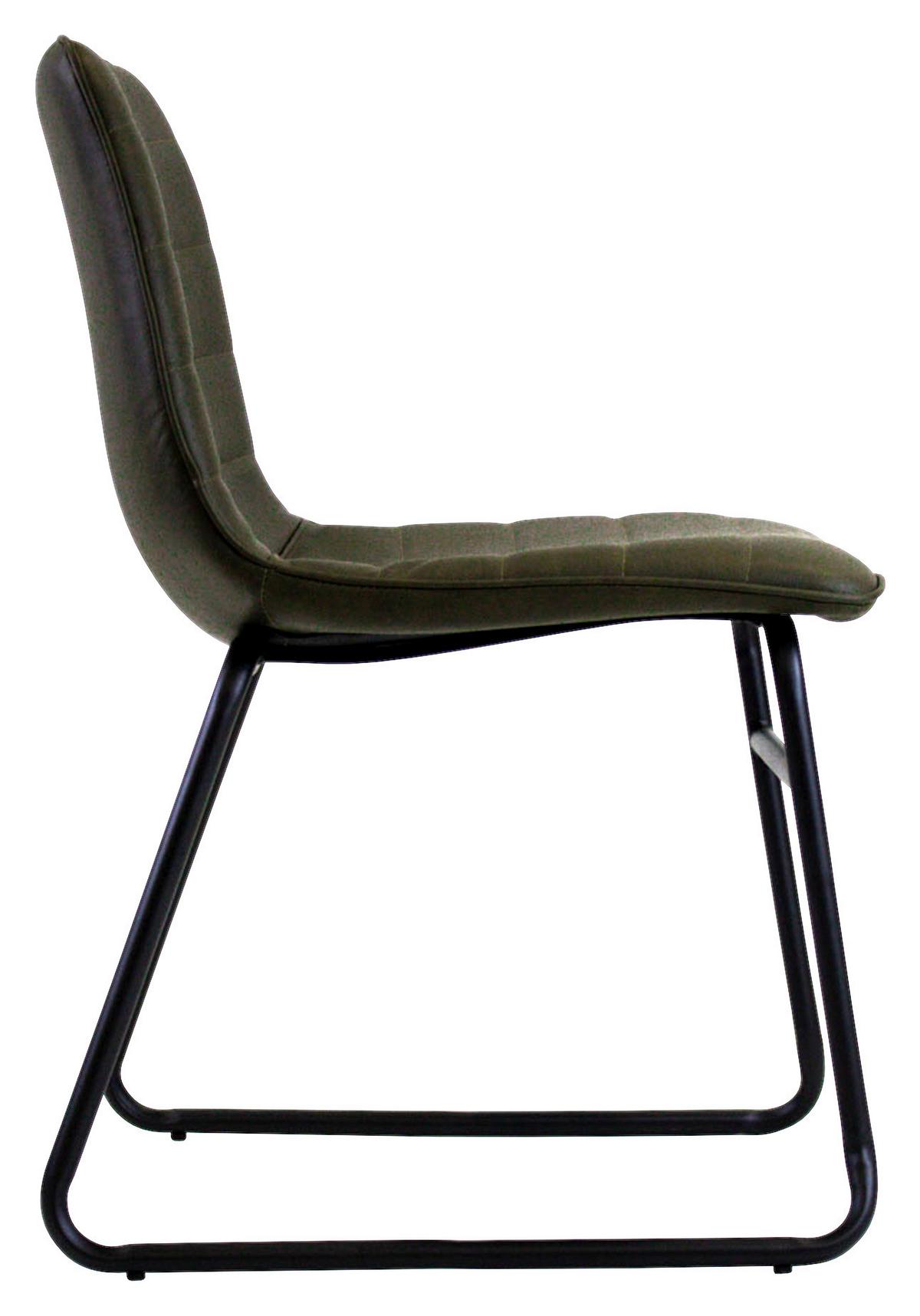 STUHL MILAN - Dunkelgrün, KONVENTIONELL, Kunststoff/Textil (48/77/56cm) - MID.YOU