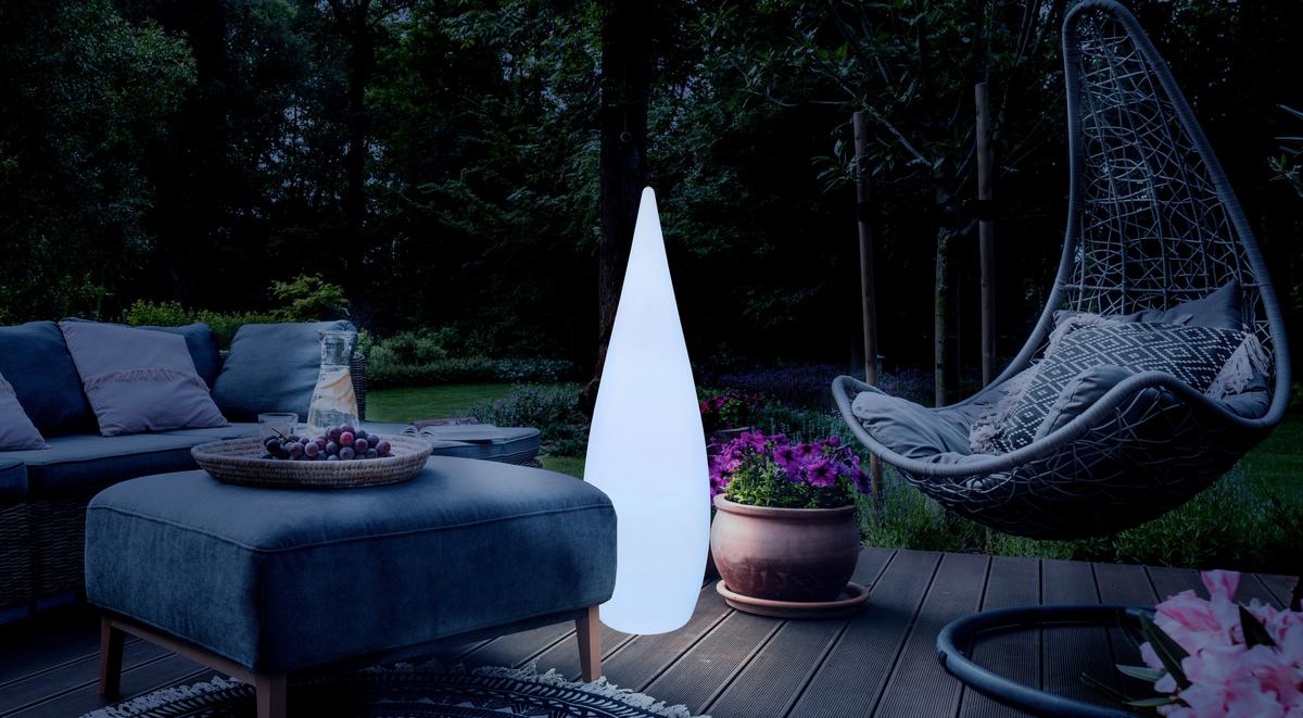 LED-Außenleuchte Vascon Opal/Weiß max. 5 Watt - Opal/Weiß, MODERN, Kunststoff (36/120cm)