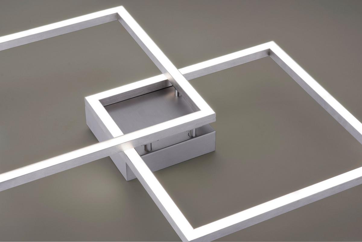 LAMPA SUFITOWA LED 16429-55 LOLASMART-MAXI - kolor srebrny, Design, tworzywo sztuczne/metal (63/63/8,5cm)