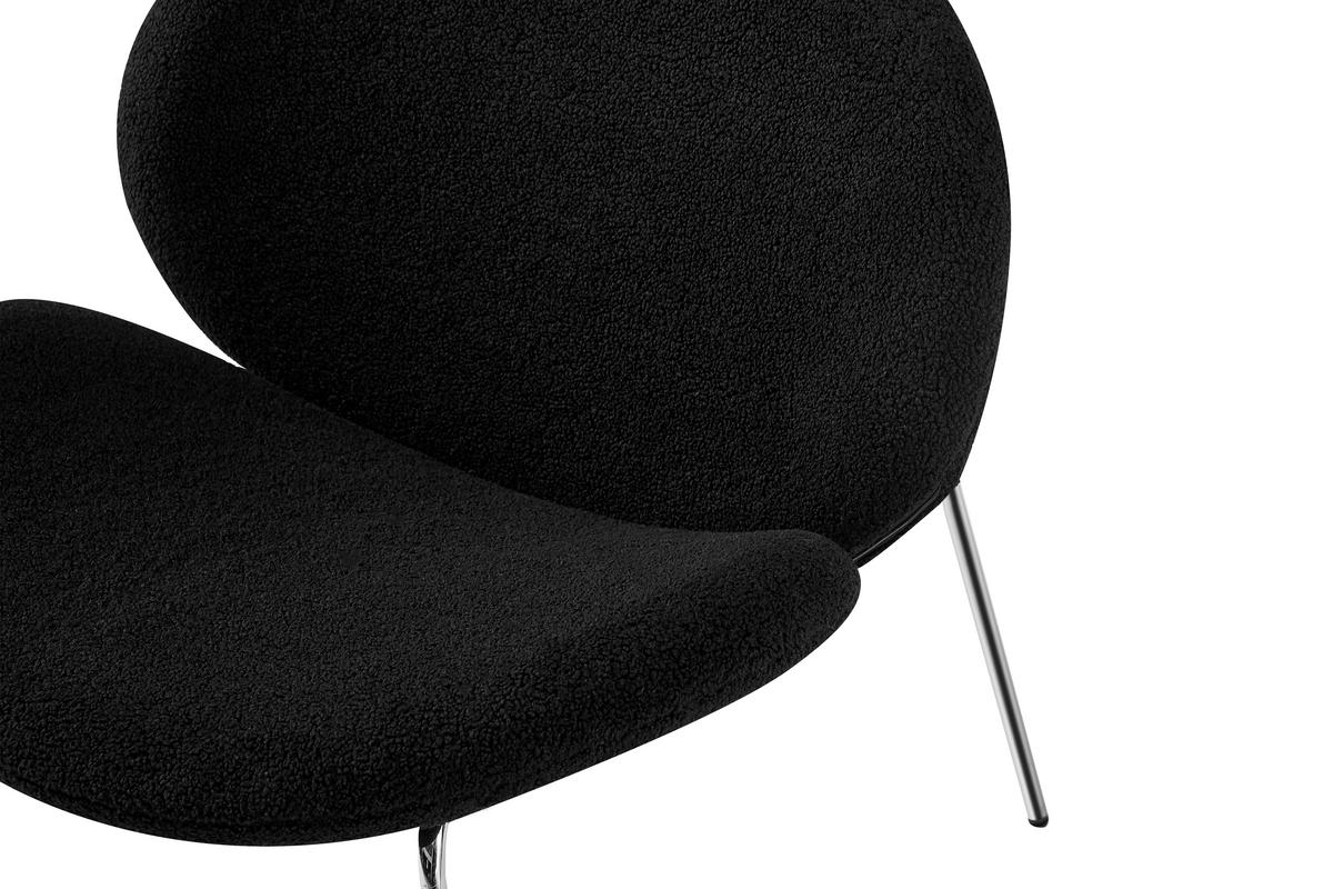Szék Szett Jaden 125 - fekete/ezüstszínű, Modern, textil/fém (73,5/74/75cm) - Kayoom