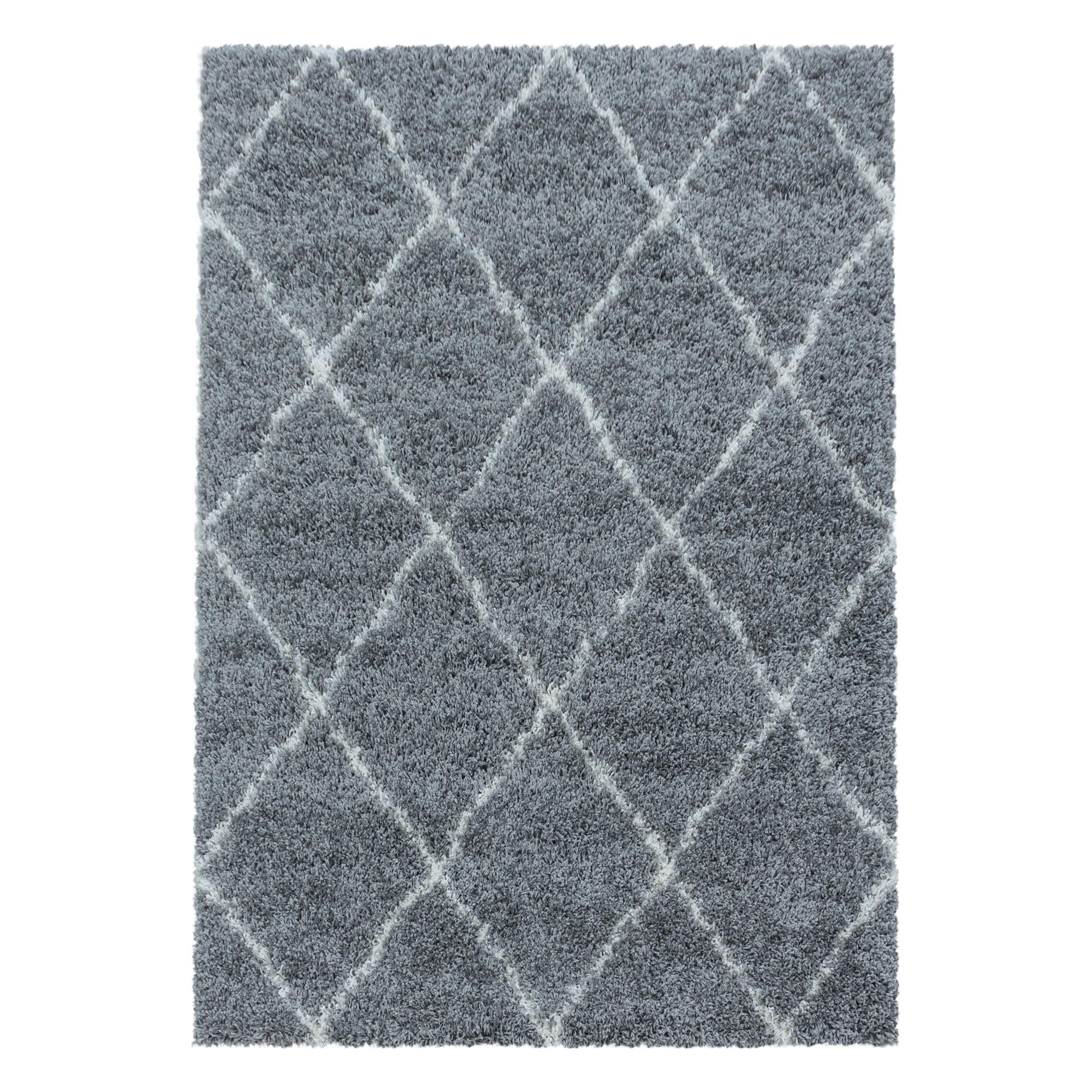 Hochflorteppich Alvor Grau ca. 280x370cm - Grau, Basics, Textil (280/370cm)