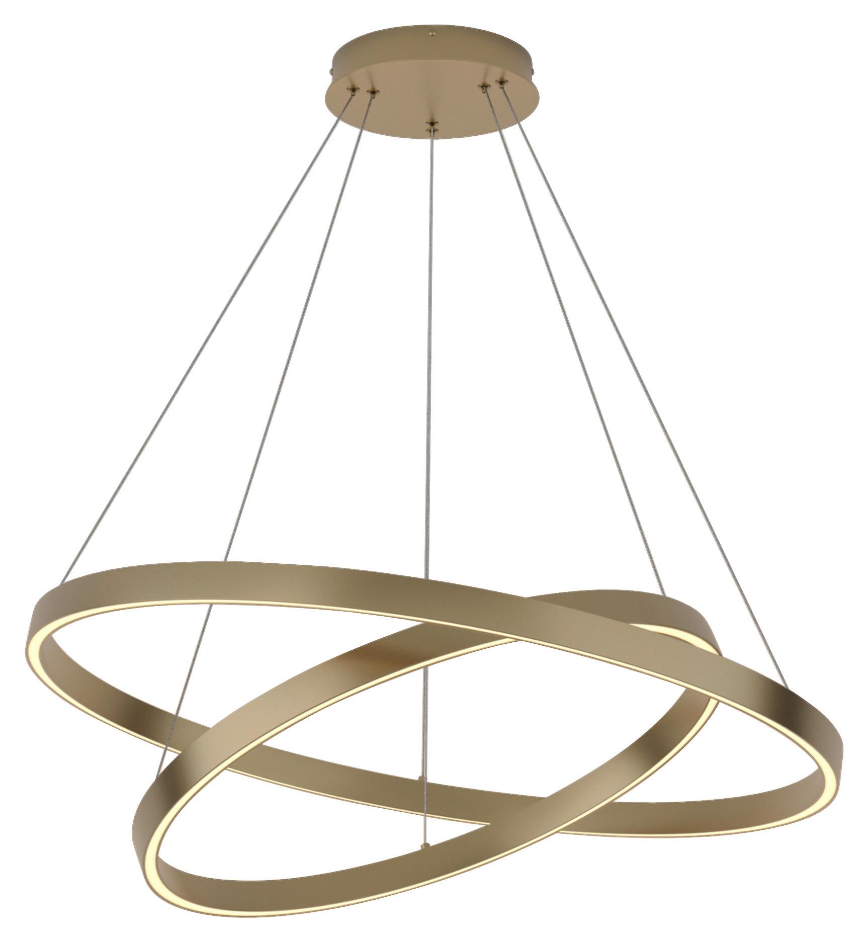 Pendelleuchte Rim Messingfarben max. 88 Watt - Messingfarben, Basics, Metall (80/100/80cm) - MAYTONI