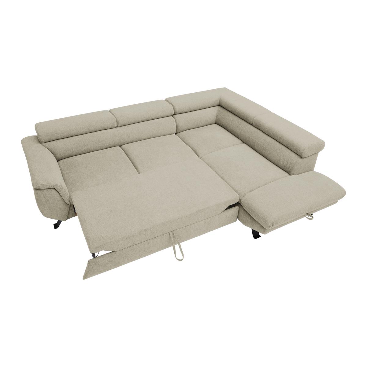 Kutna Garnitura Raven - crna/sivo-bež, Moderno, tekstil/metal (257/198cm) - Modern Living