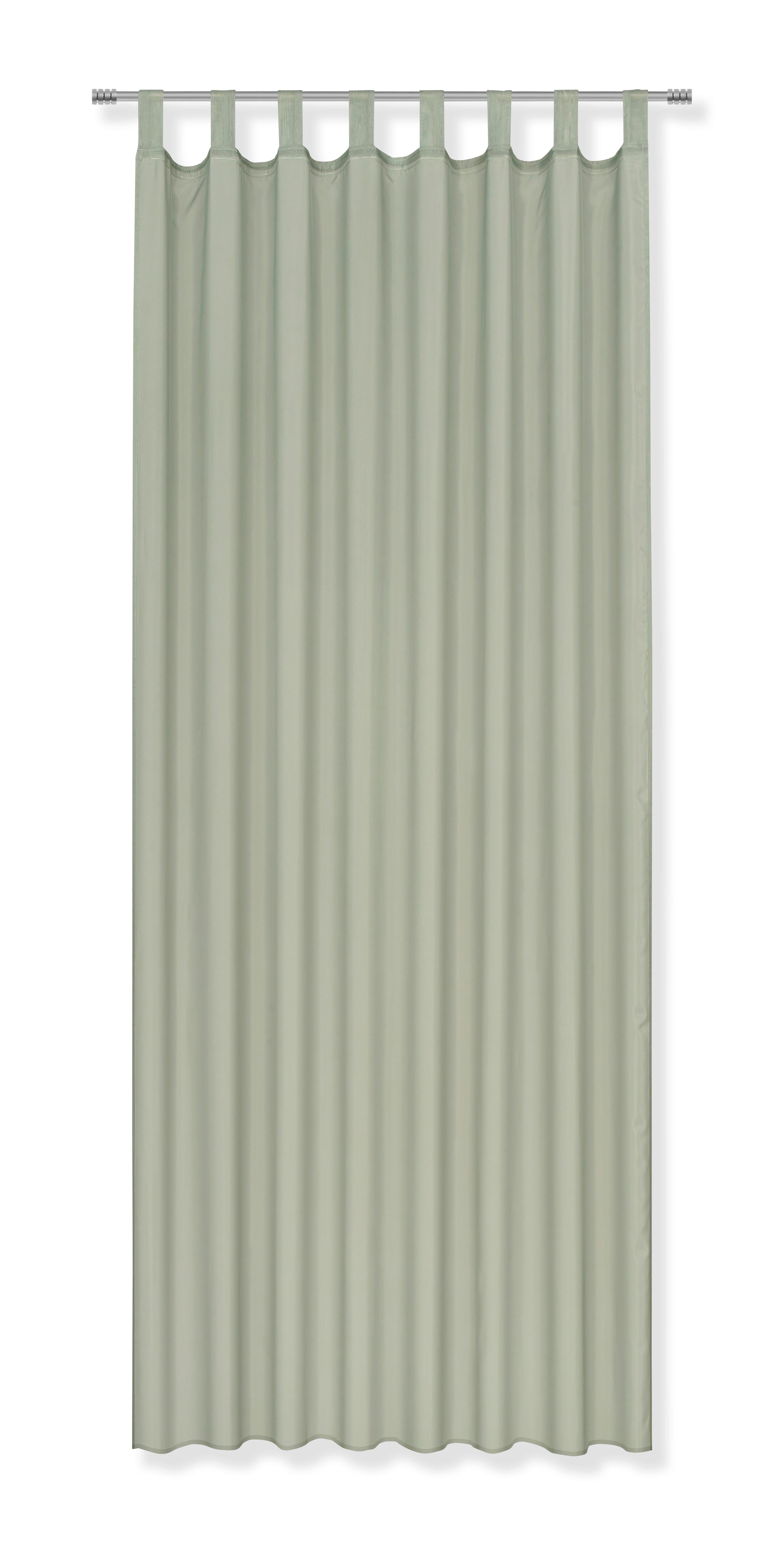 Zavesa Z Zankami Hanna -Based- - zelena, tekstil (140/245cm) - Based