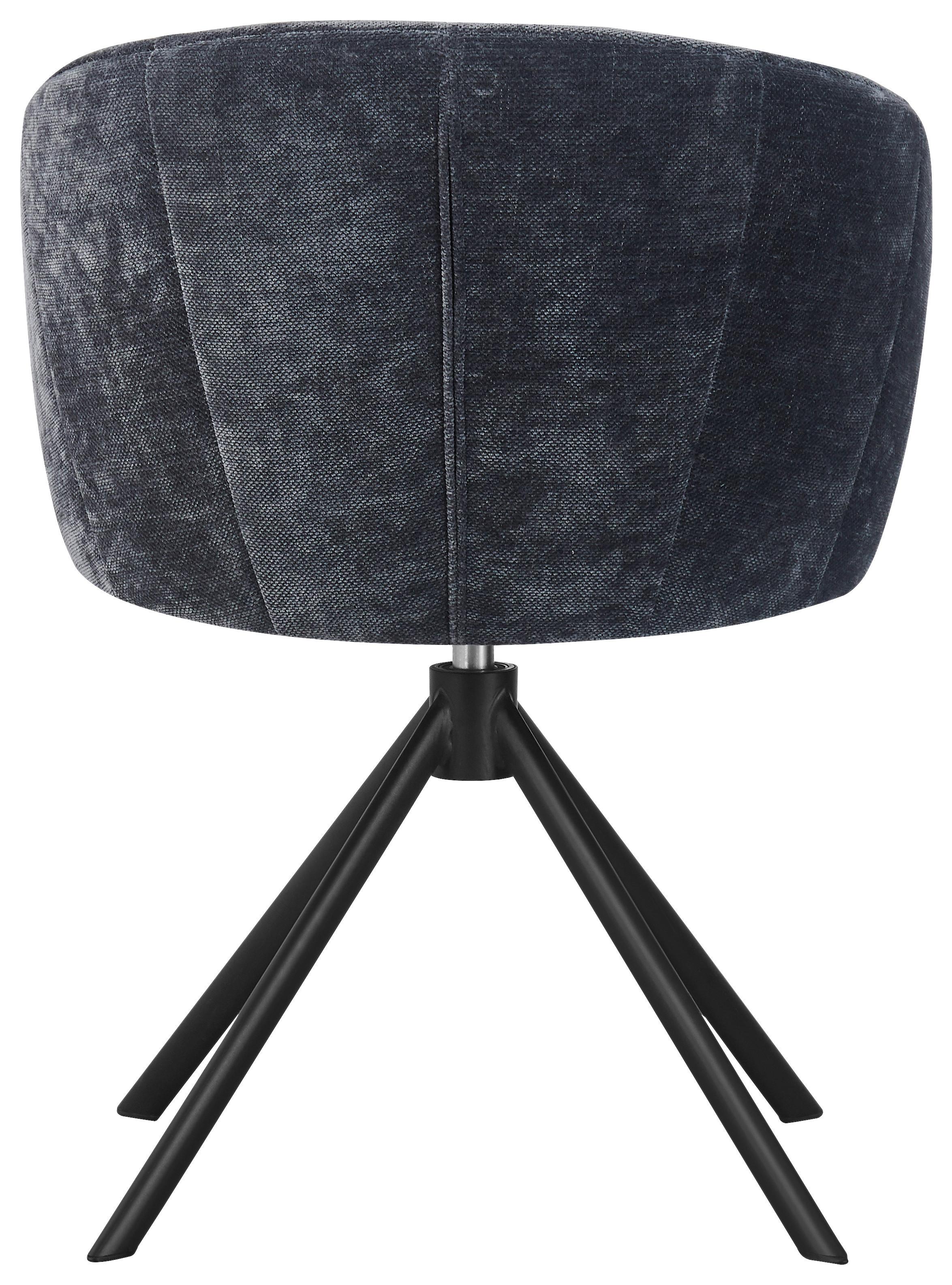 Stolica Marly - tamno siva/crna, Design, metal/tekstil (59/78/63cm) - Premium Living