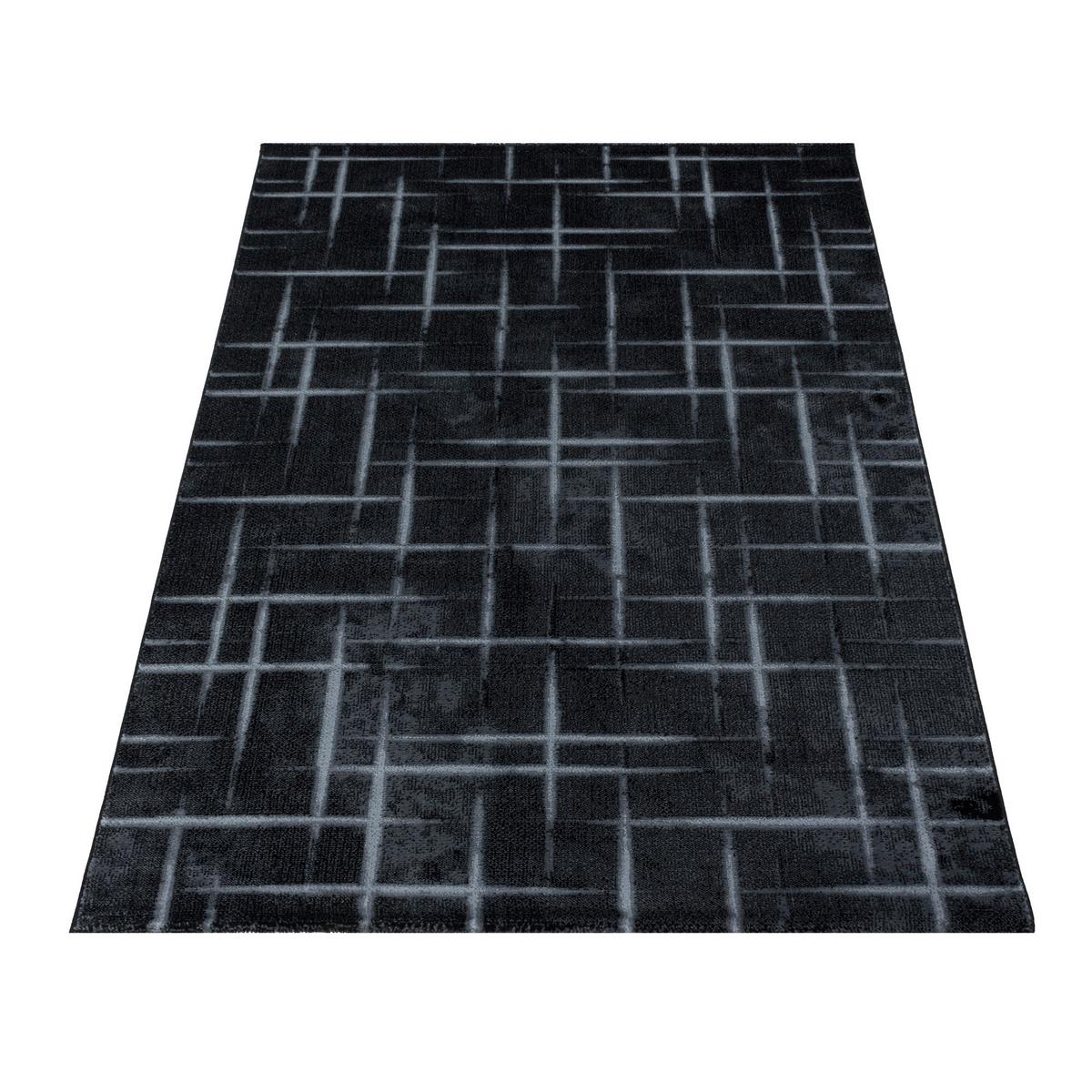 Webteppich Costa Schwarz ca. 120x170cm - Schwarz, Design, Textil (120/170cm)