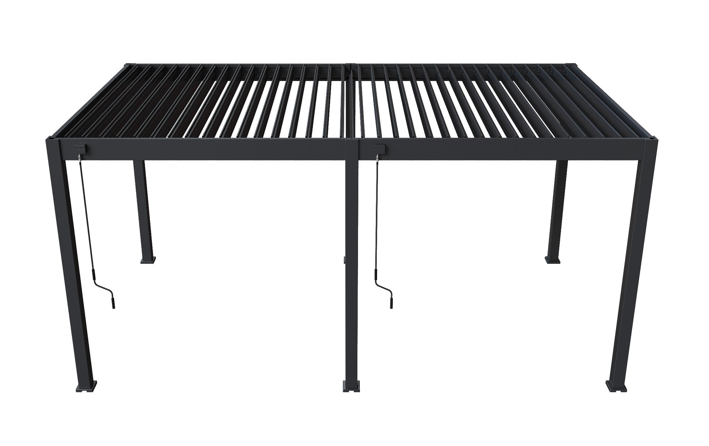 Pavillon CLASSIC ca. 530x300cm Anthrazit wetterbeständig - Anthrazit, Basics, Metall (530/255/300cm) - WEIDE
