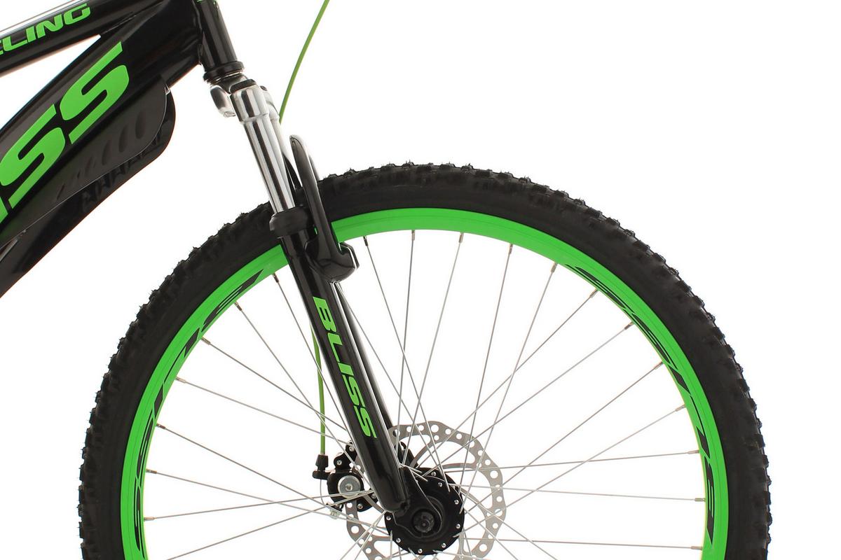 Mountainbike Fully 26" Bliss Grün RH 47cm - Schwarz/Grün, Basics, Metall - Atrigo