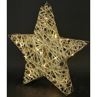 GWIAZDA DEKORACYJNA 244491GO - żółty, Basics (35cm) - X-Mas