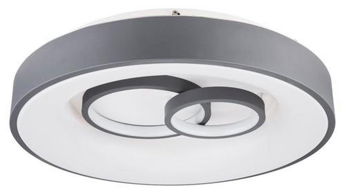 Led Svjetiljka Stropna 48416-50r Mavy - bijela/siva, Basics, metal/plastika (48/10cm) - Globo