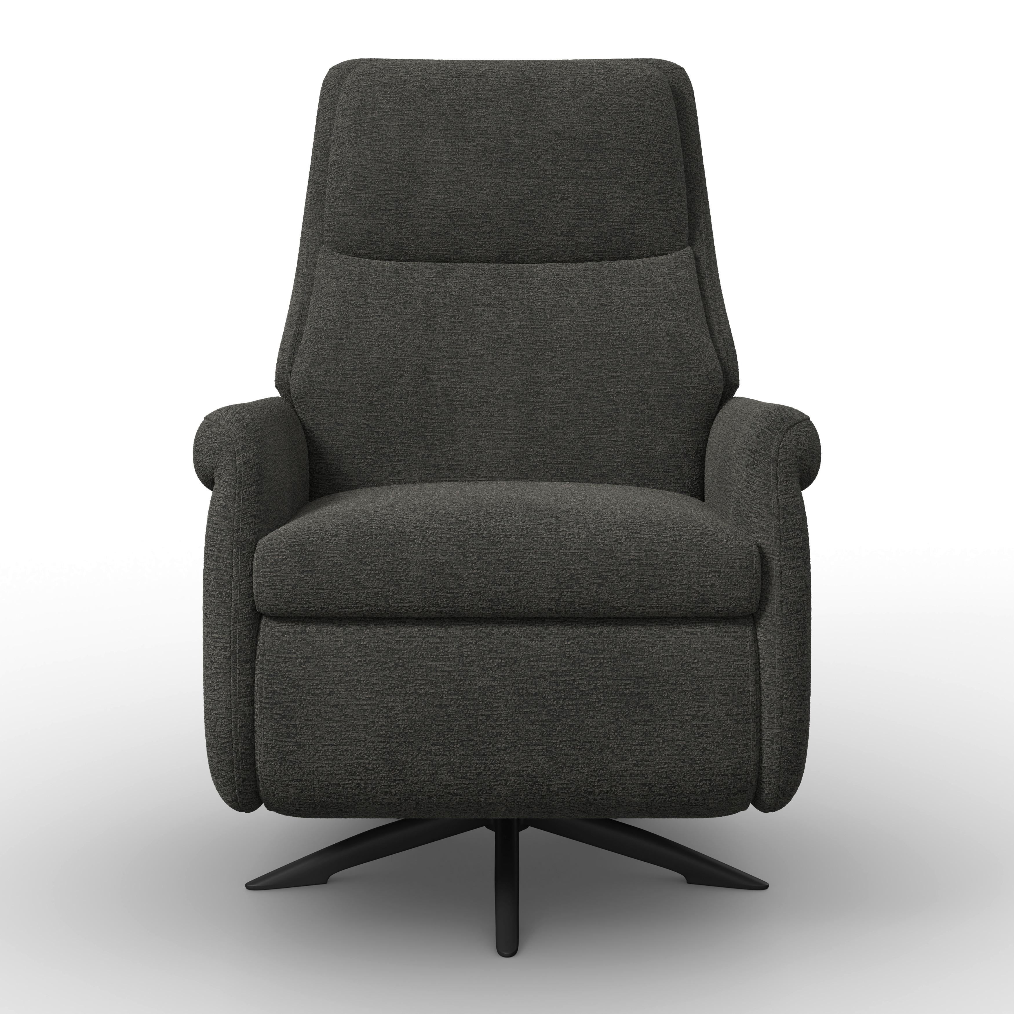 RELAXFÅTÖLJ ALICE - mörkgrå/svart, Modern, metall/trä (76/110/94cm) - Bessagi Home