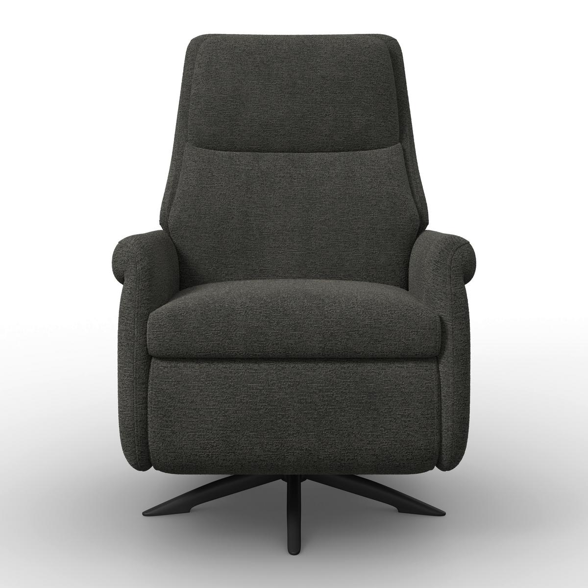 Elektrischer Relaxsessel Alice mit Liege- und Relaxfunktion - Dunkelgrau/Schwarz, MODERN, Holz/Textil (76/110/90cm) - Bessagi Home