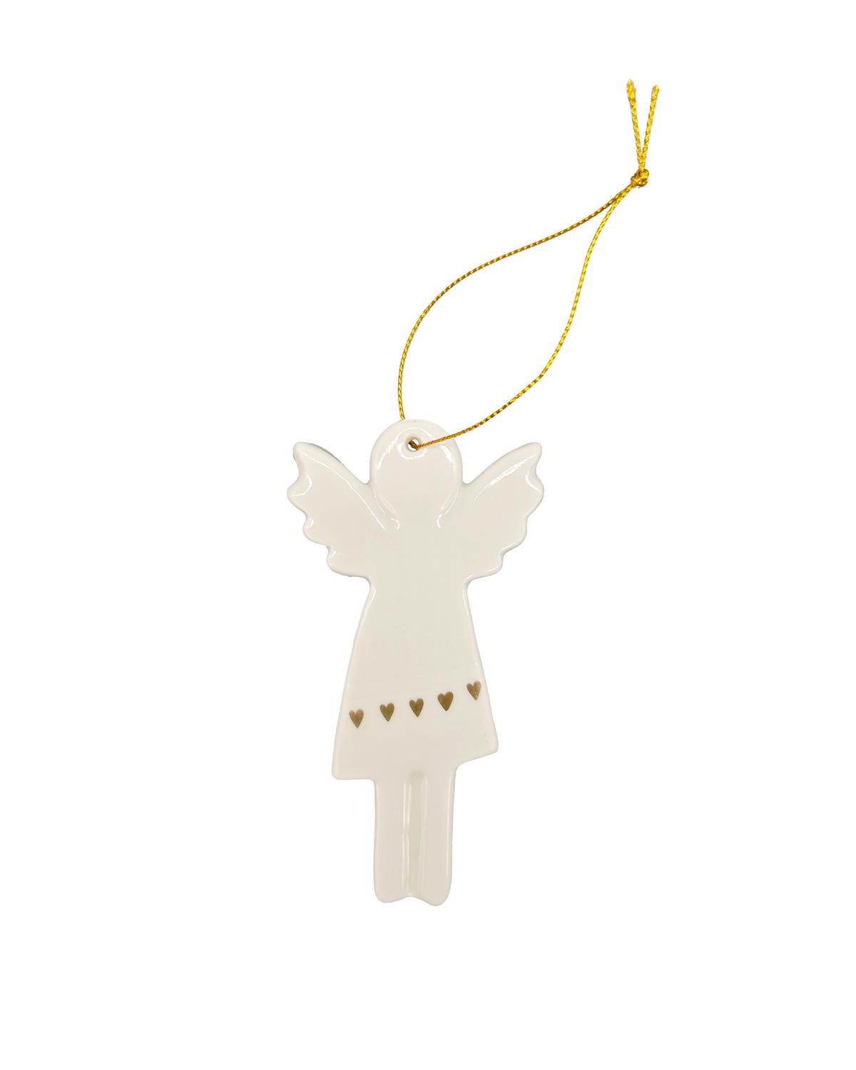 Dekohänger Kessie Weiss - Weiss, Konventionell, Keramik/Textil (6/11,5/0,5cm) - Mömax