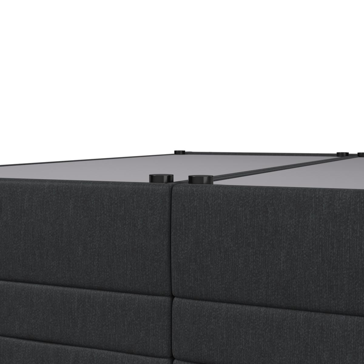 Boxspring Krevet Aria - tamno siva/crna, Moderno, drvo/tekstil (180/200cm) - Bessagi Home