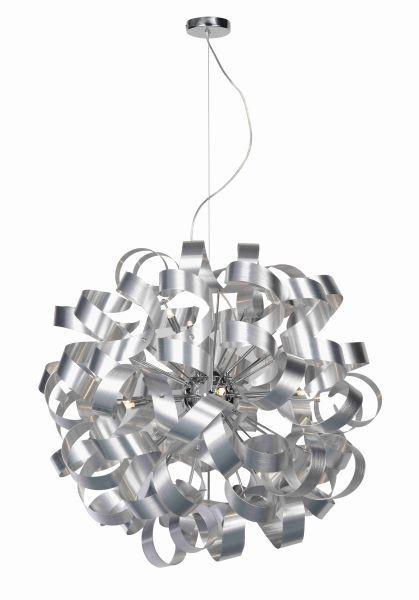 LAMPA WISZĄCA CURLY - kolor aluminiowy, Lifestyle, metal (95/340cm) - Ambiente