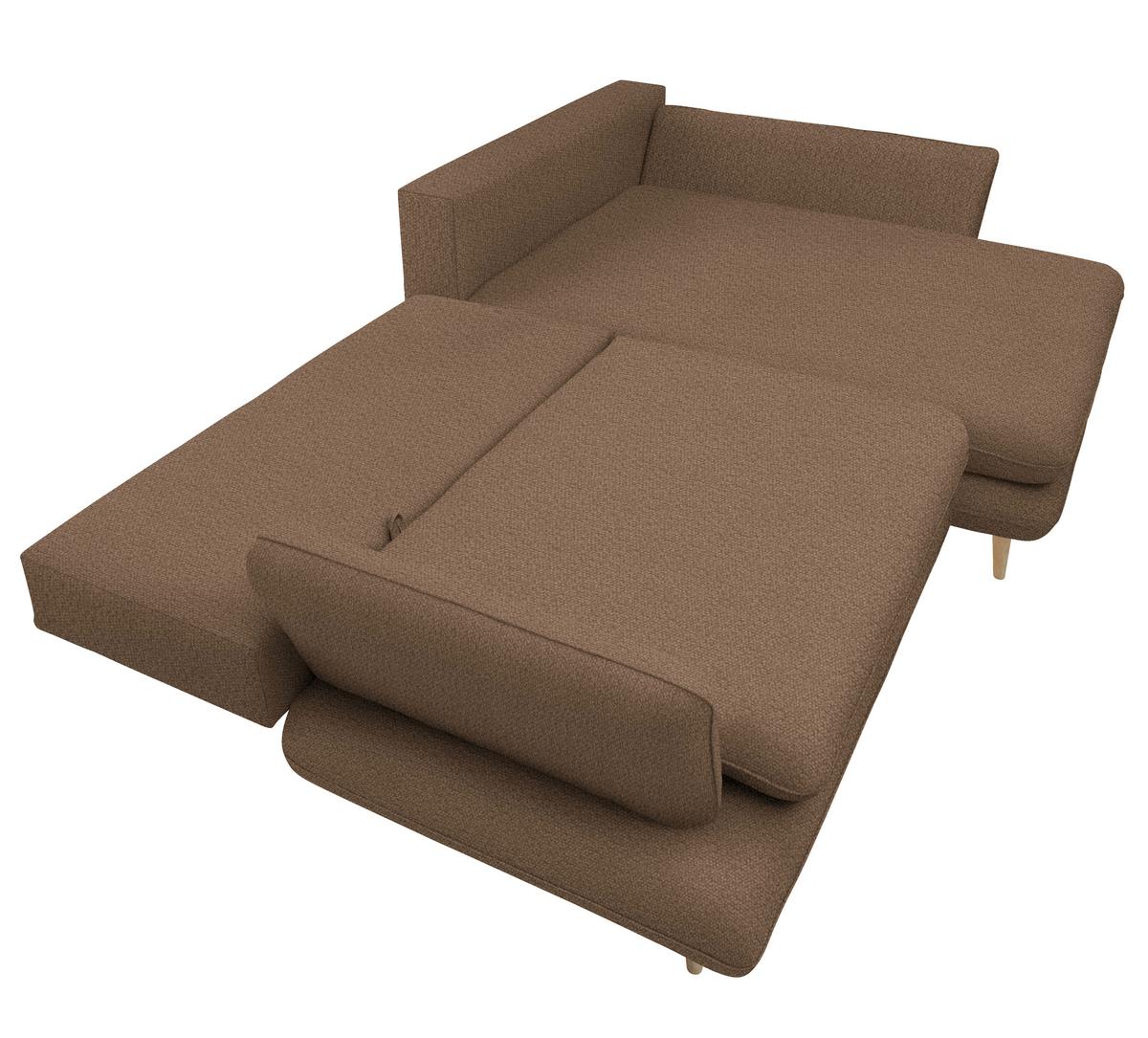 Kutna Garnitura Monte - cappuccino/prirodne boje, Romantično / ladanjski, tekstil/drvo (283/181cm) - Premium Living