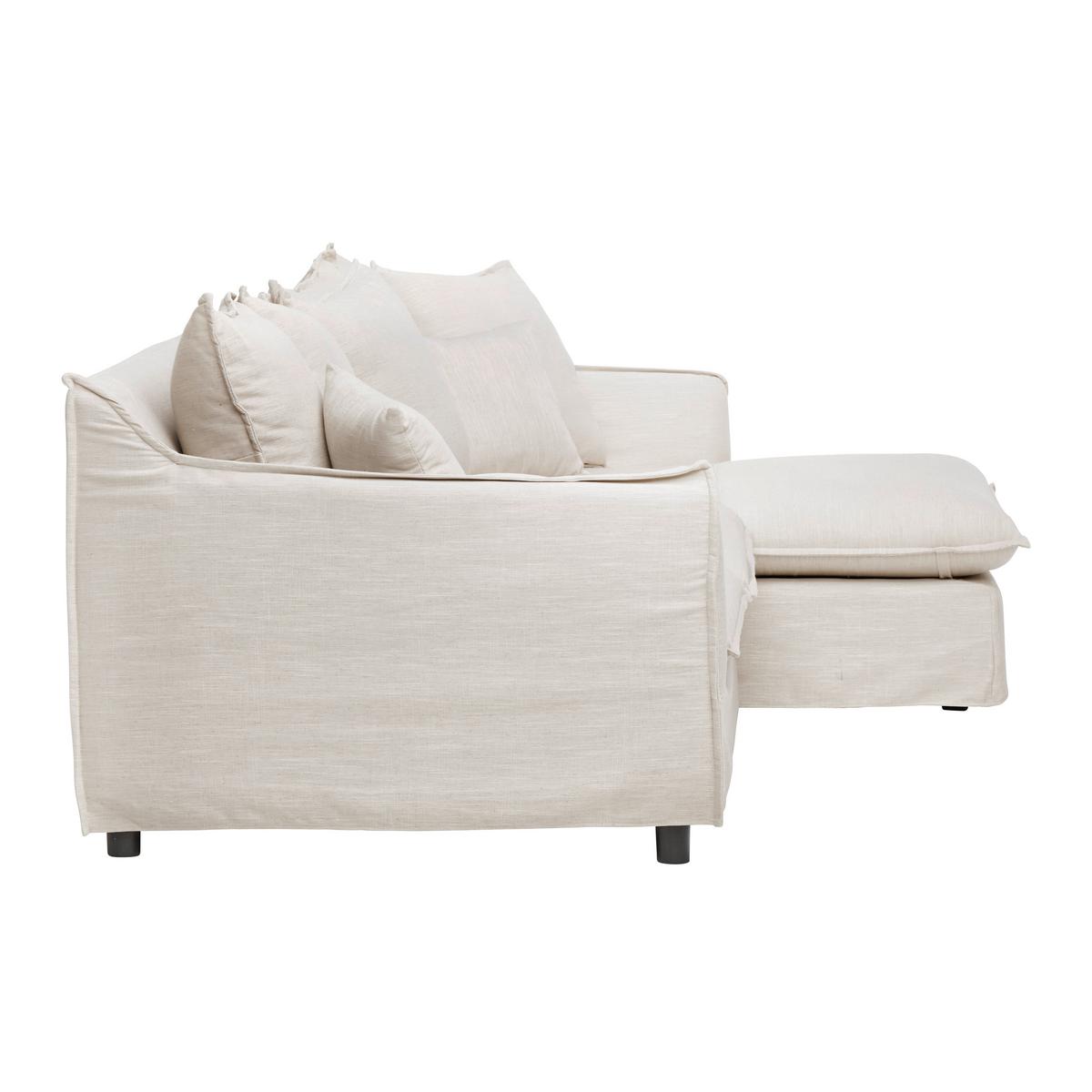 Sedežna Garnitura Elia - črna/naravne barve, Moderno, umetna masa/tekstil (265/84/158cm) - Bessagi Home