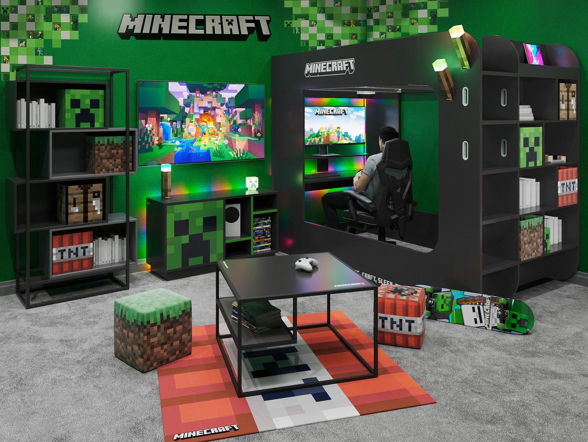 Zložljiv Zaboj Minecraft, 2 Kos - večbarvno, Moderno, tekstil (27/27/27cm) - Minecraft