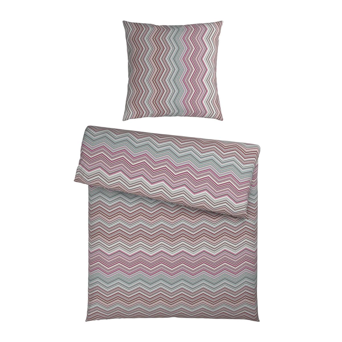 Bettwäsche ZickZack Mauve ca. 135x200cm - Mauve, KONVENTIONELL, Textil (135/200cm) - Mömax