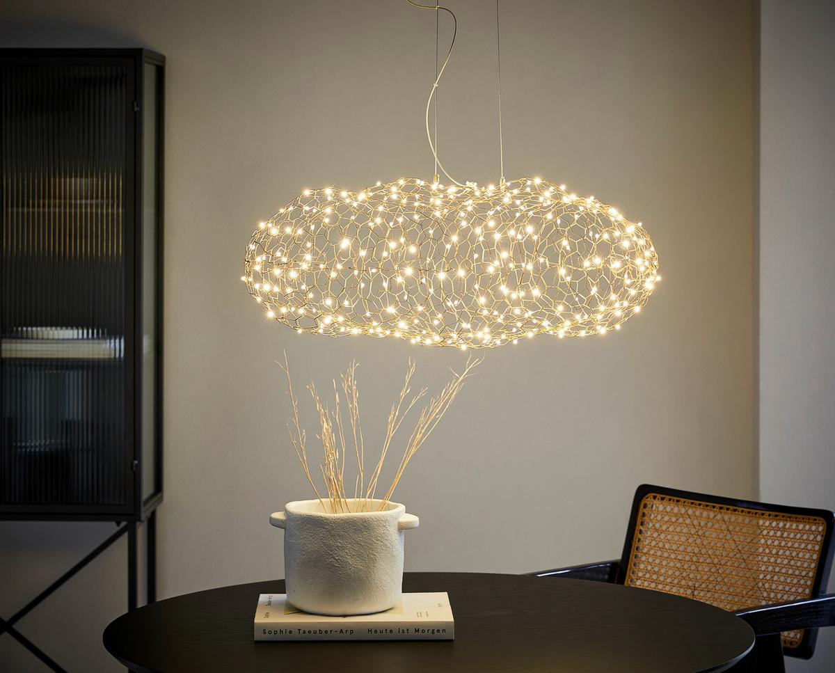 LED-Hängeleuchte Hayden max. 10 Watt - Goldfarben, Trend, Metall (76/40/147cm) - By Rydéns