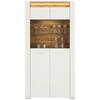 VITRINE LEONARDO - couleur chromée/blanc, MODERN, matériau en bois/métal (100/201/40cm) - Mömax