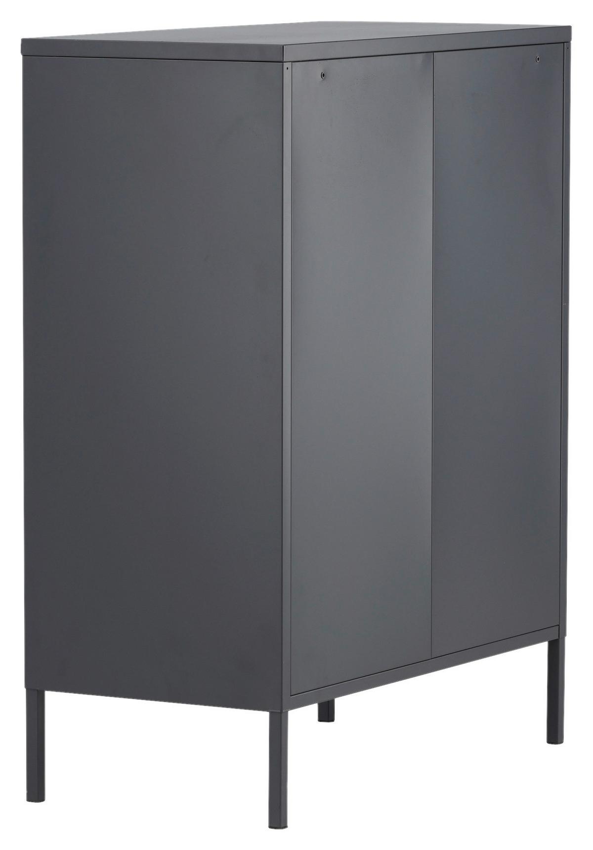 SIDEBOARD MISHA - Schwarz, Design, Metall (80/101.5/40cm) - Livetastic