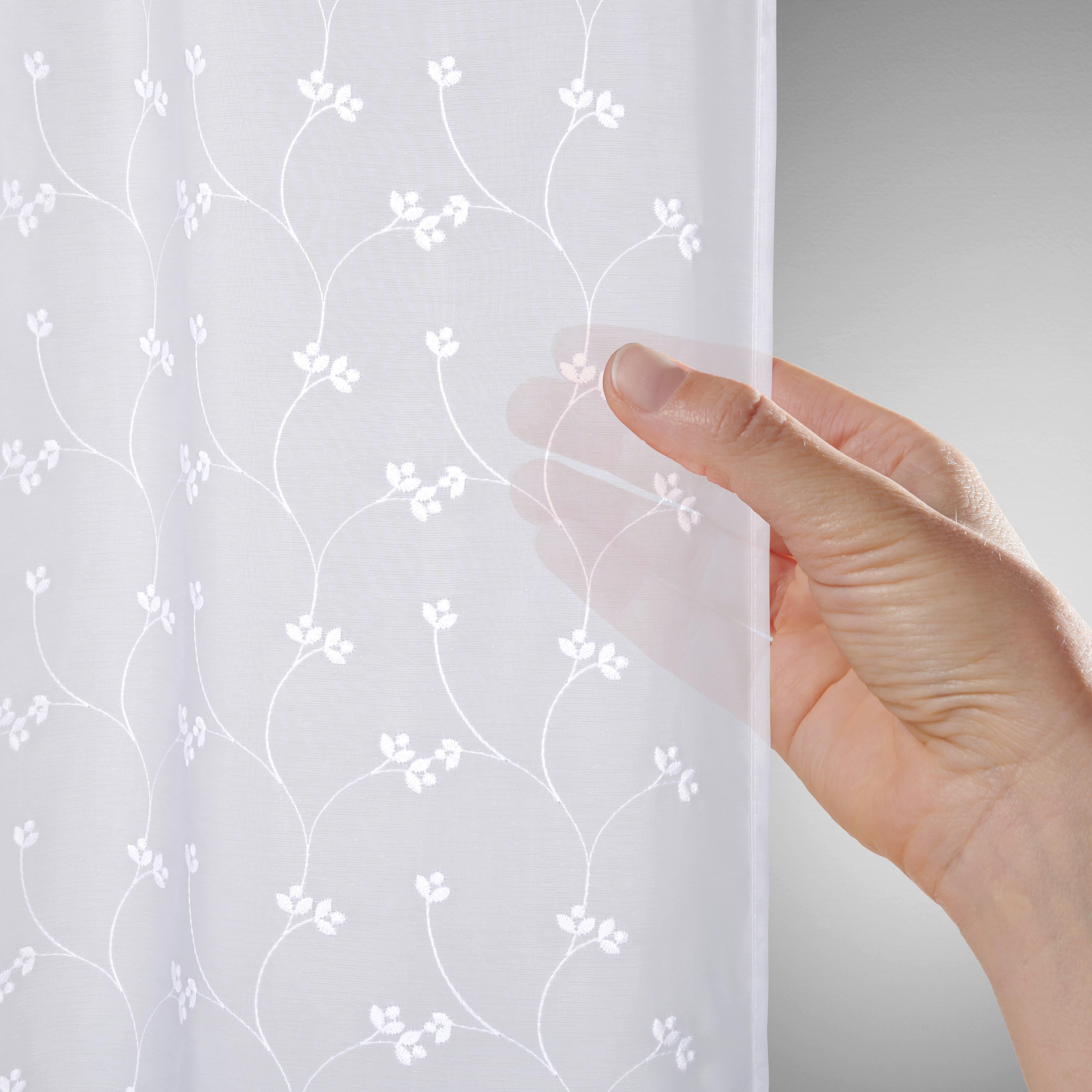 GARDINLÄNGD STELLA - vit, Romantik / Lanthus, textil (140/245cm) - Mömax