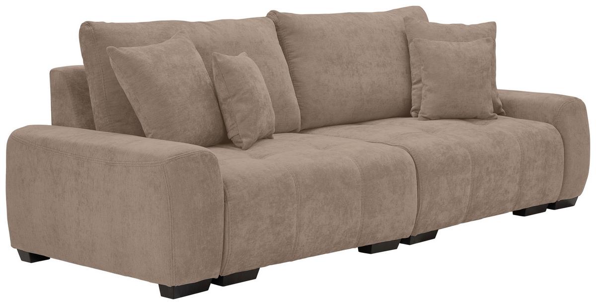 Mega Sofa Toledo - tamno smeđa/taupe, Konvencionalno, tekstil/plastika (250/100/90cm) - Best Price