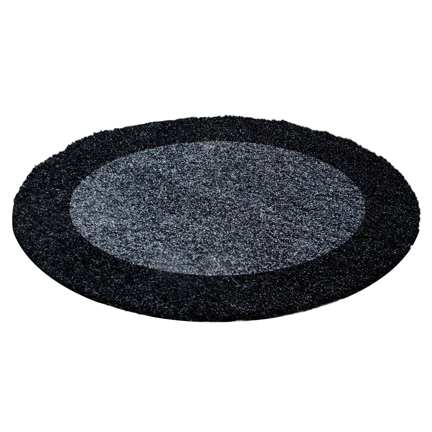 Hochflorteppich Life Anthrazit/Grau ca. 120cm - Anthrazit/Grau, Trend, Textil (120cm)