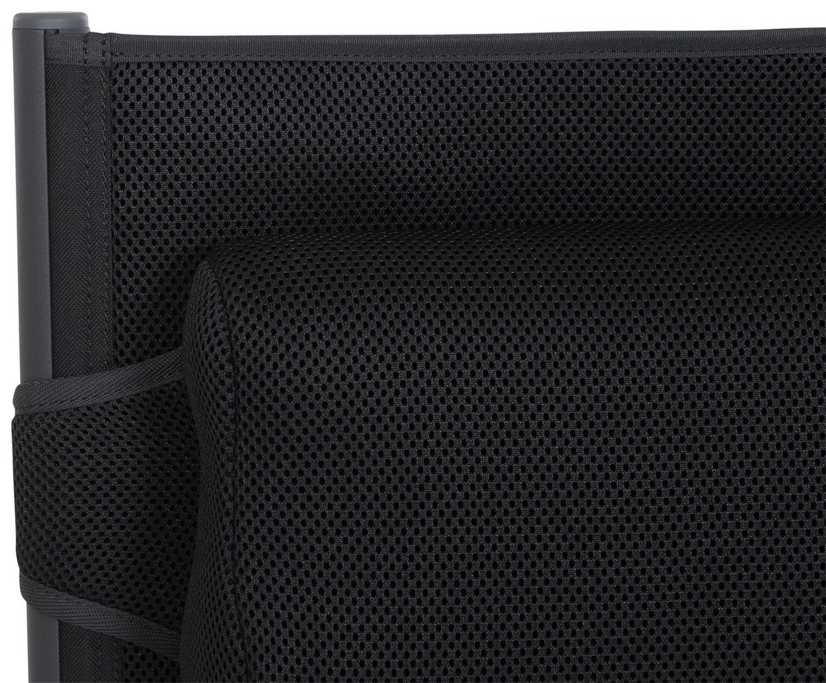 Garten-Relaxliegel Anthrazit Aluminium klappbar - Anthrazit, KONVENTIONELL, Textil/Metall (69/124/84cm) - Siena Garden