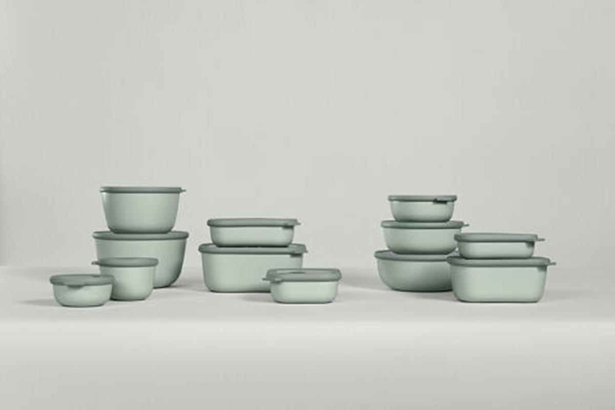 PUDEŁKO NA LUNCH BENTO 106219094700 - szałwiowy/przezroczysty, Konventionell, tworzywo sztuczne (23/6cm) - Mepal