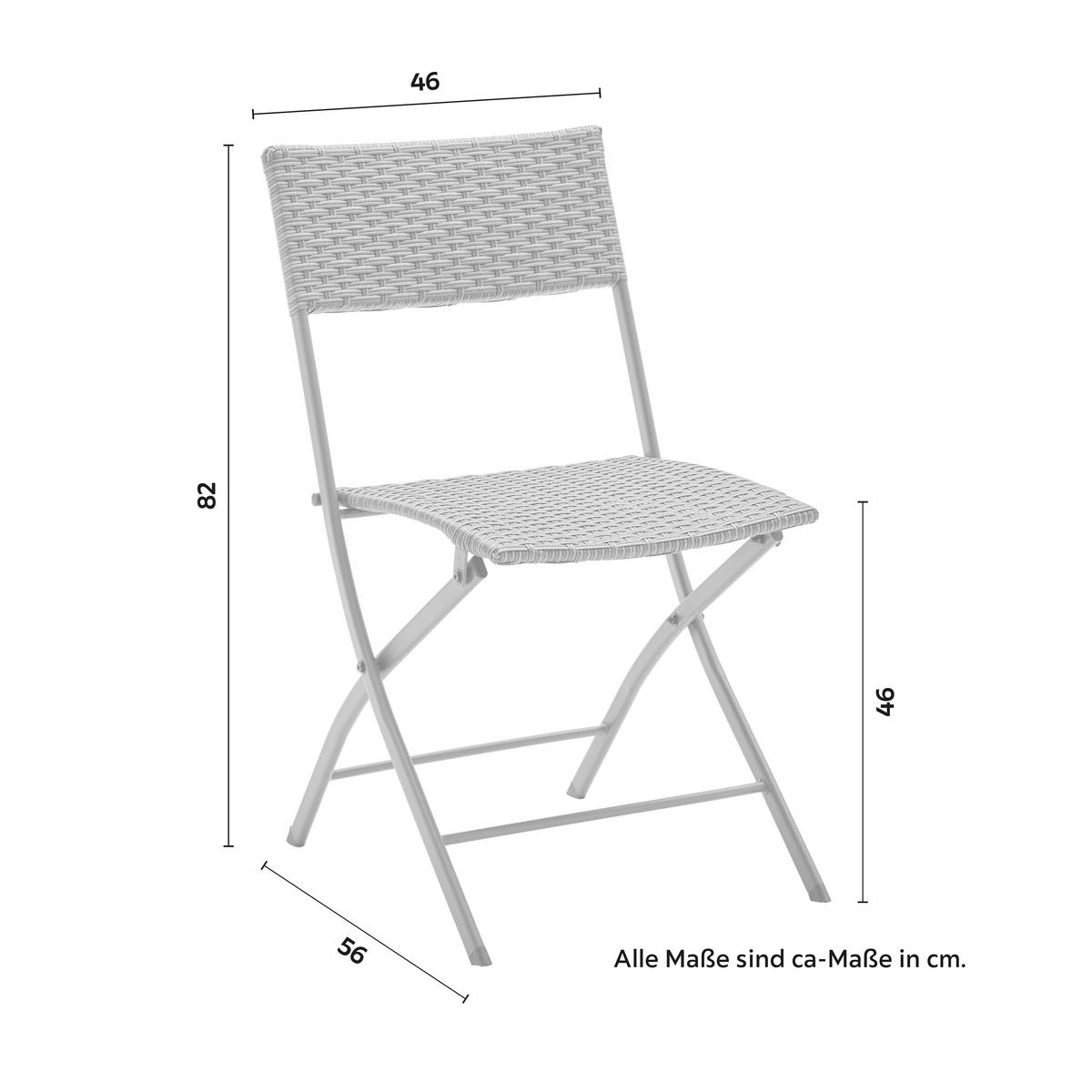 Set balcon Mario - gri deschis/gri, Modern, plastic/metal (110/86,5/80cm) - Bessagi Garden